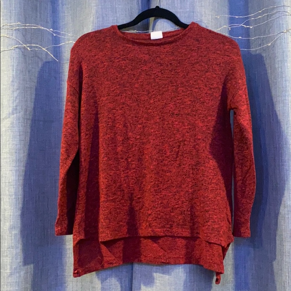 Zara Girls Red Long Sleeve Sweater